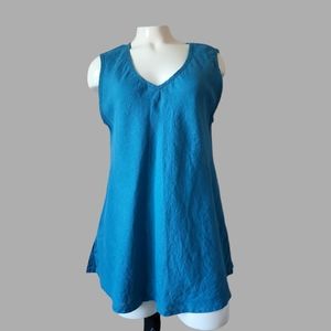 Flax Bias V Neck Tank Size M